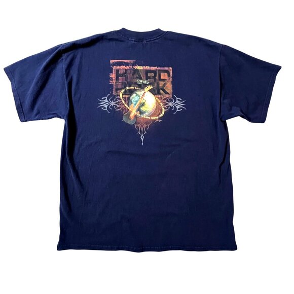 Vintage Hard Rock Cafe New York T-Shirt XL Blue Guitar Love All Made In USA 90s - Picture 2 of 11